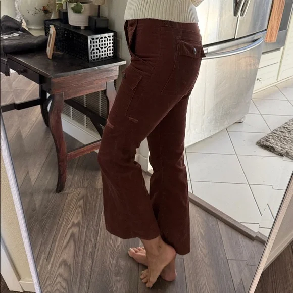 RARE Vintage Levi Brown Corduroy Pants kickflare Big E white tab - Picture 8 of 16